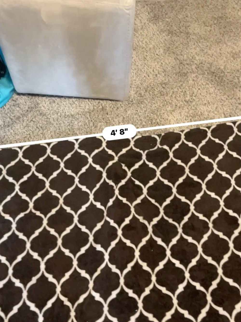 Marshalls Brown and Cream Lattice Plush Throw Blanket